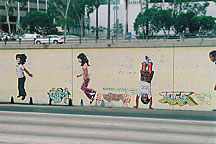 Photo: The famous 'LA Freeway Kids' mural.